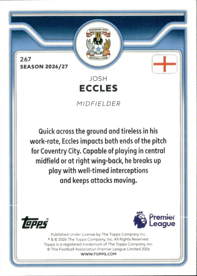 Josh Eccles card back