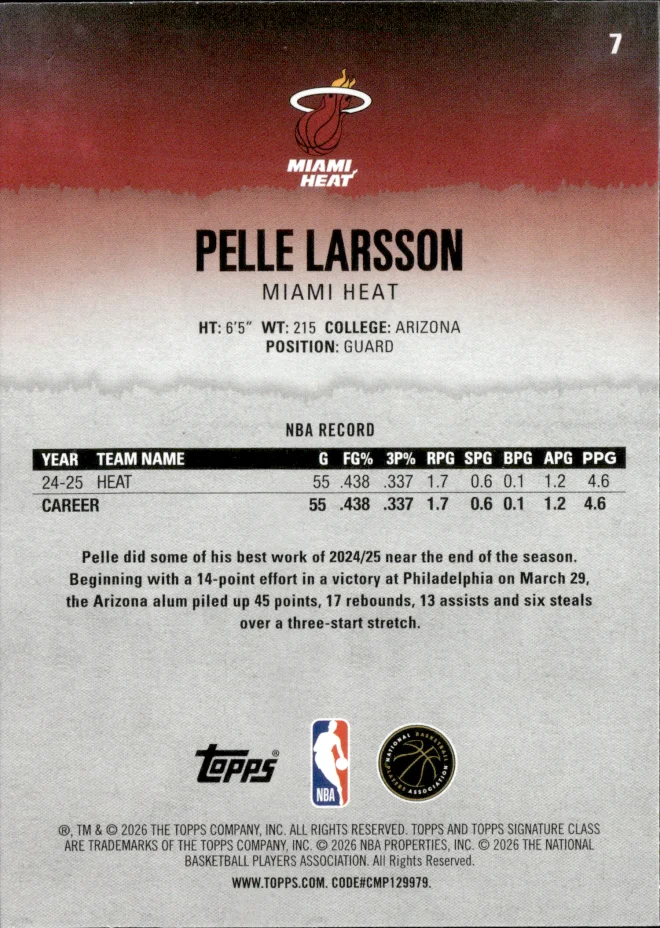 Pelle Larsson card back