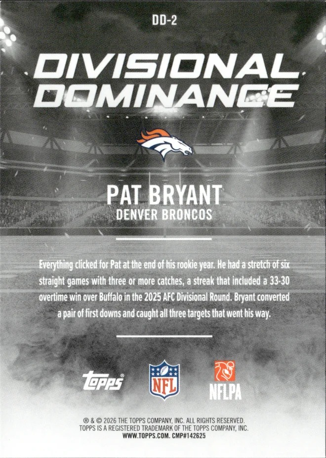Pat Bryant card back