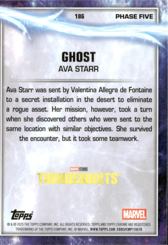 Ava Starr card back