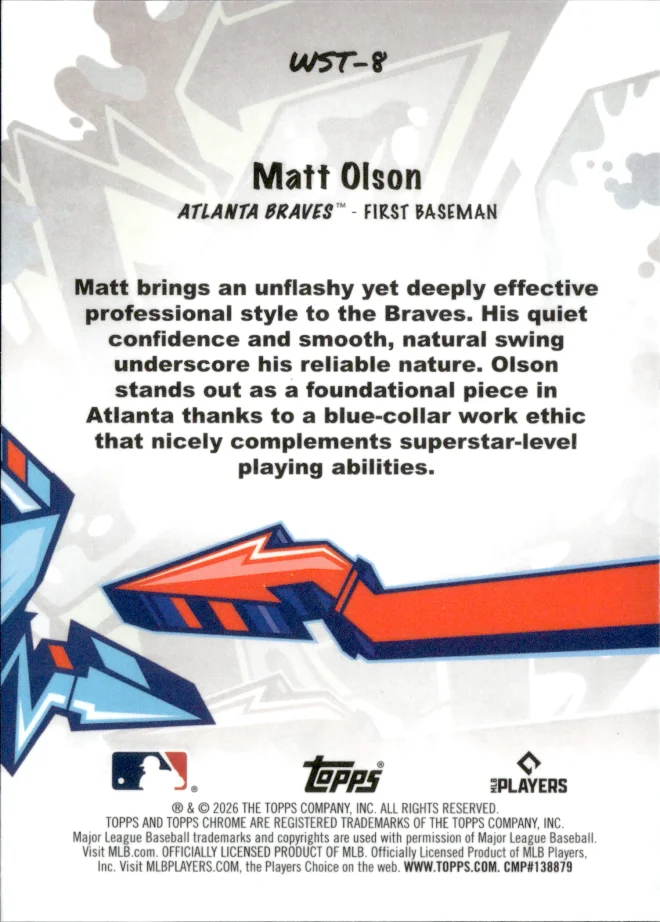 Matt Olson card back