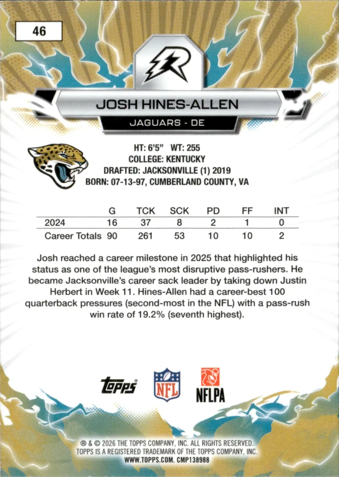 Josh Hines-Allen card back