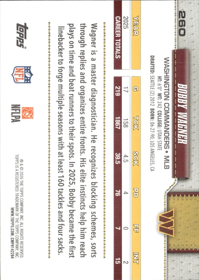 Bobby Wagner card back