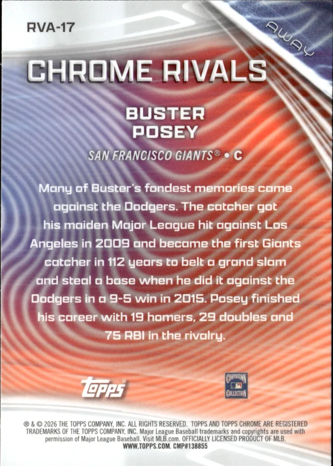 Buster Posey card back