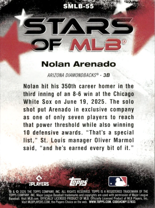 Nolan Arenado card back