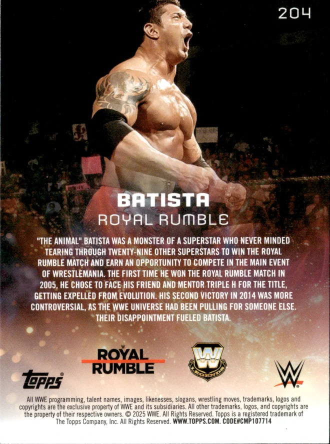 Batista card back