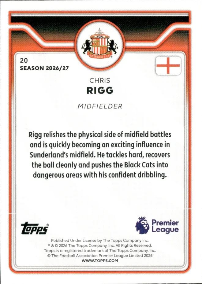 Chris Rigg card back