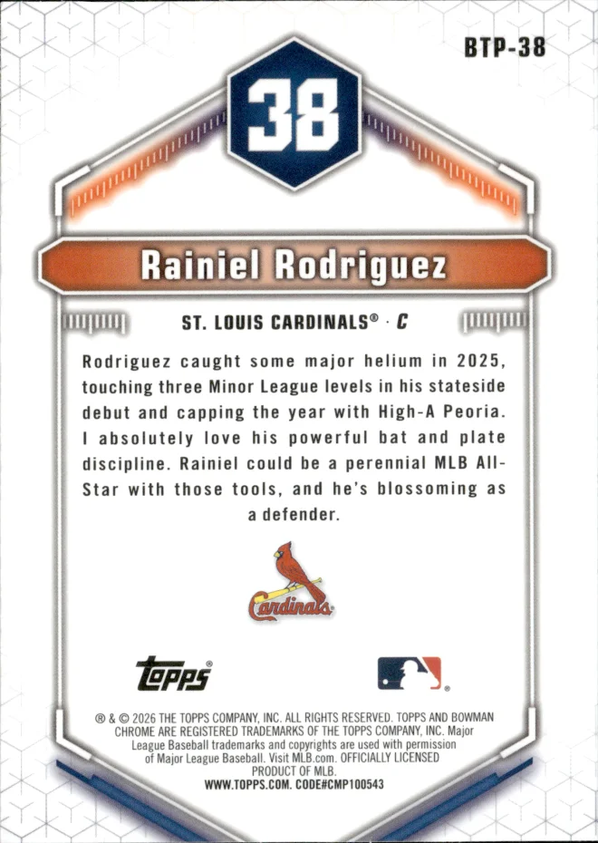 Rainiel Rodriguez card back
