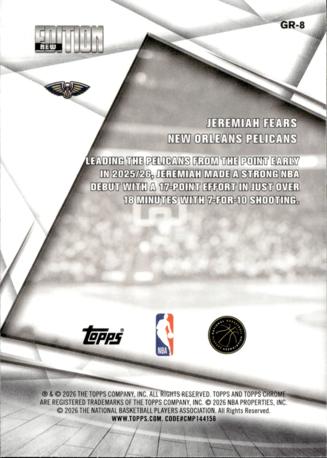 Jeremiah Fears card back