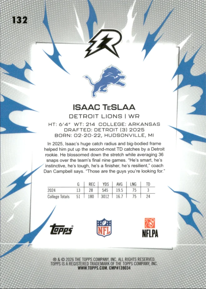 Isaac TeSlaa card back