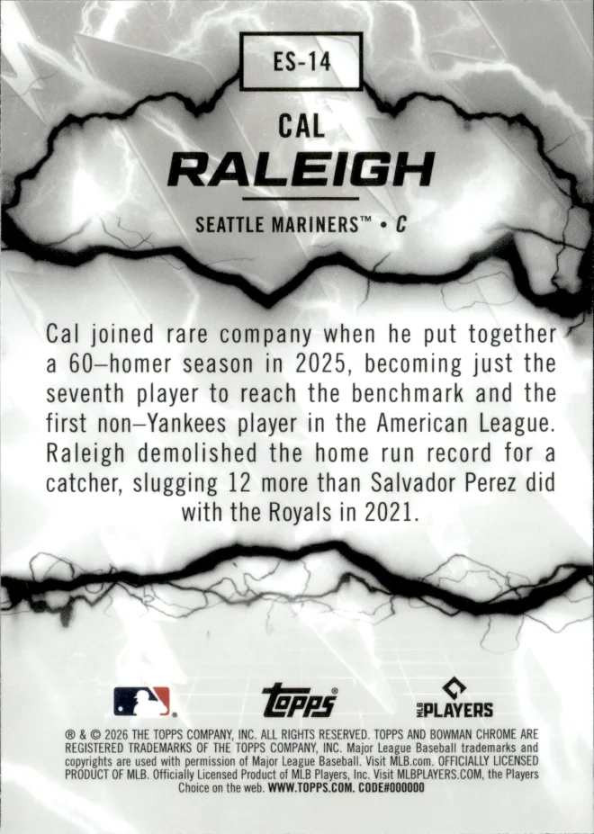 Cal Raleigh card back