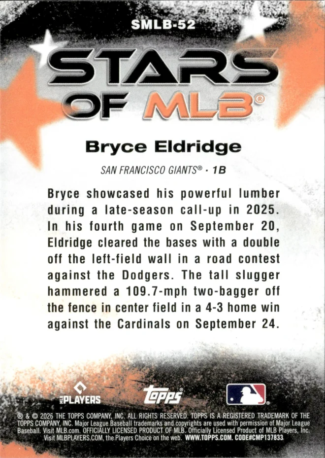 Bryce Eldridge card back