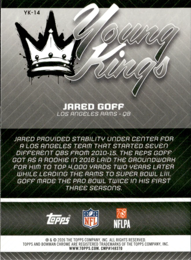 Jared Goff card back
