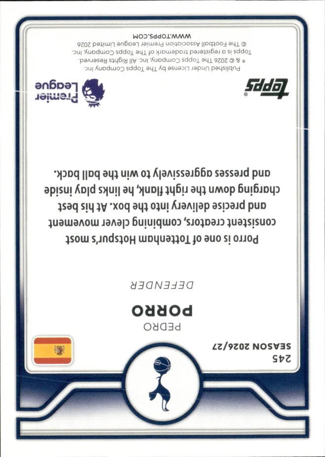 Pedro Porro card back