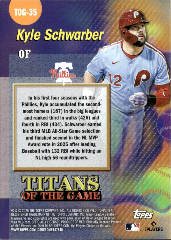Kyle Schwarber card back