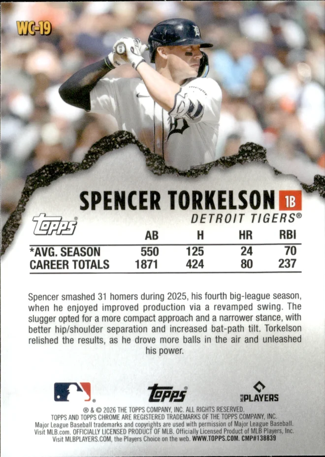 Spencer Torkelson card back