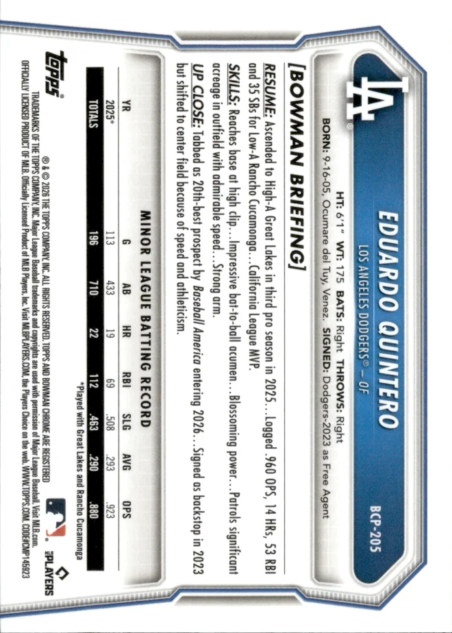 Eduardo Quintero card back