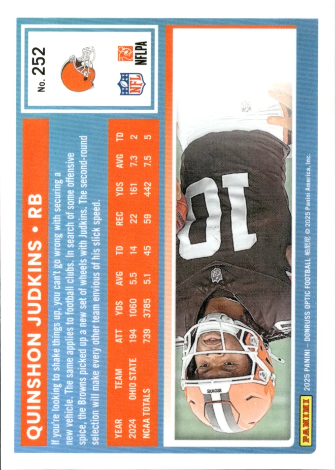 Quinshon Judkins card back