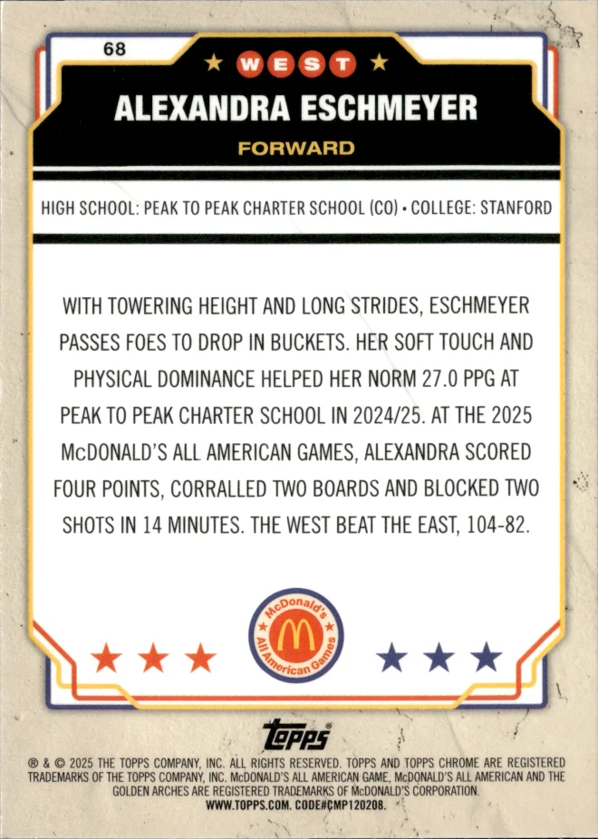 Alexandra Eschmeyer card back
