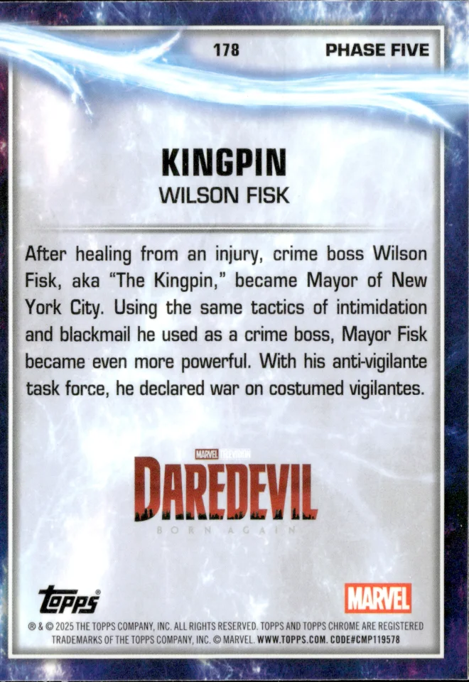 Wilson Fisk card back