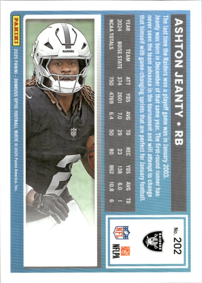 Ashton Jeanty card back