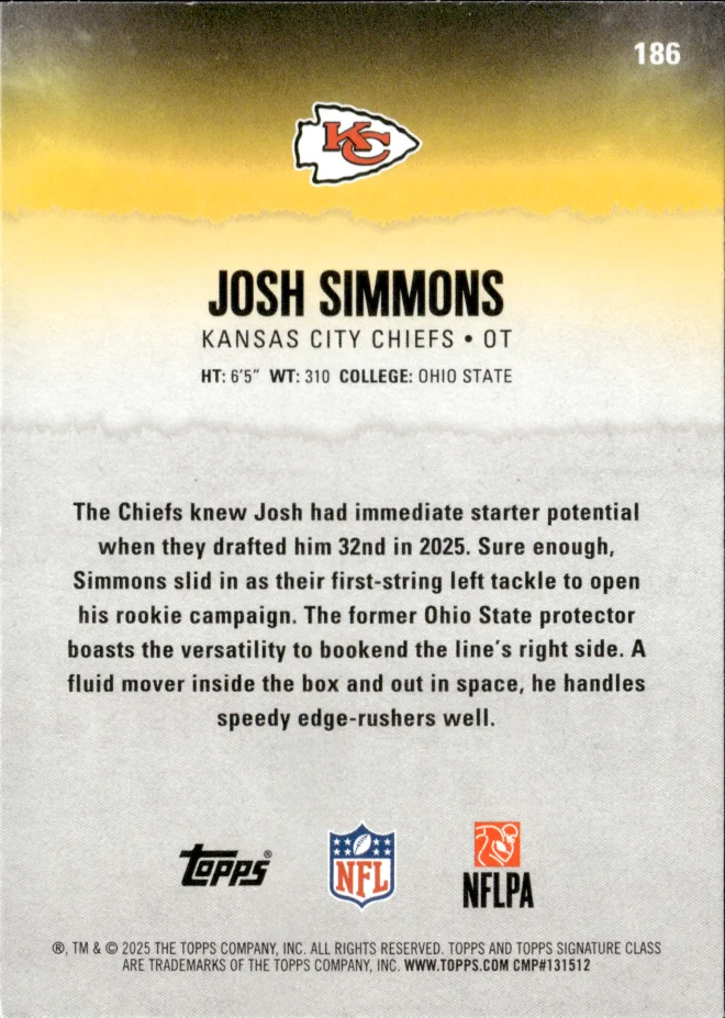 Josh Simmons card back