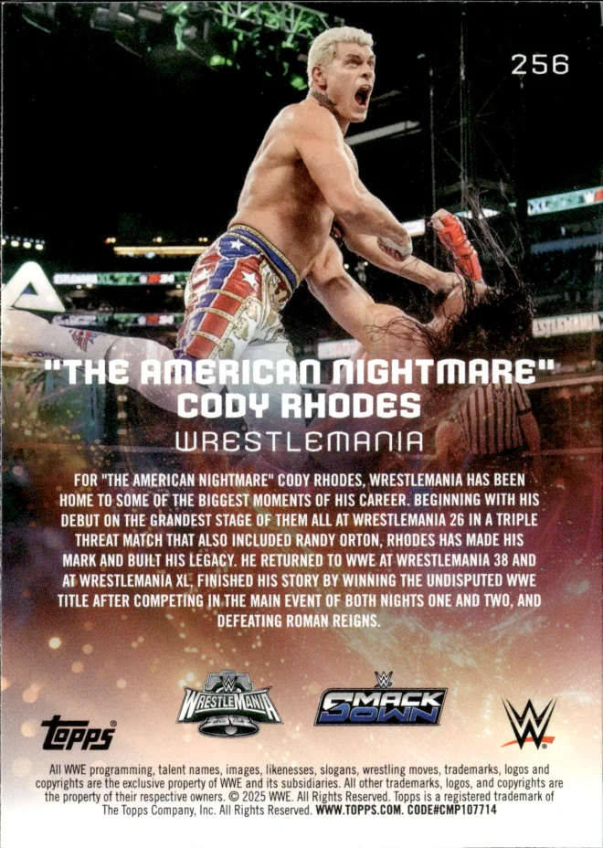 Cody Rhodes card back