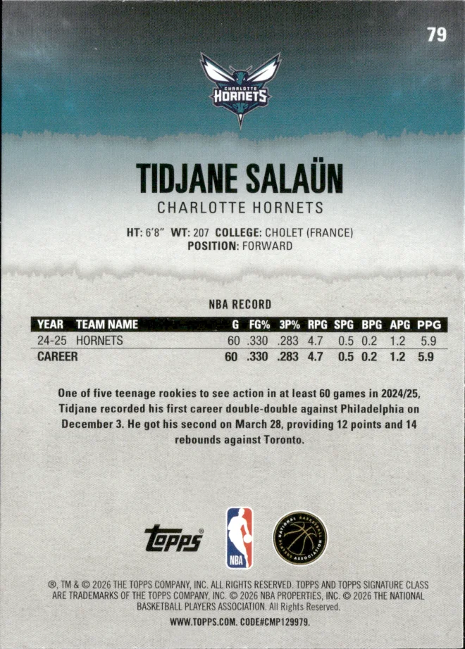 Tidjane Salaün card back