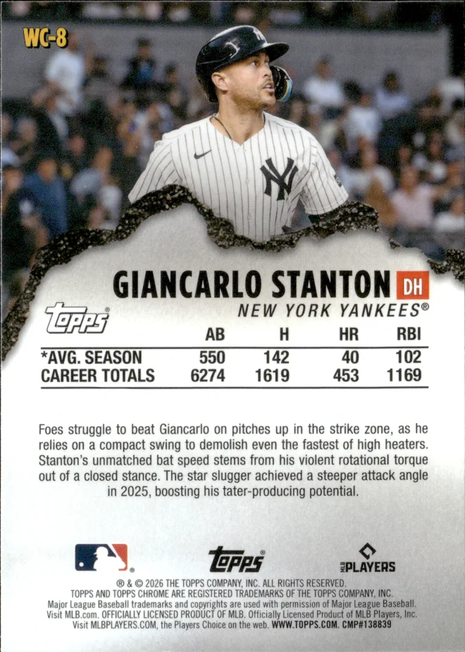 Giancarlo Stanton card back