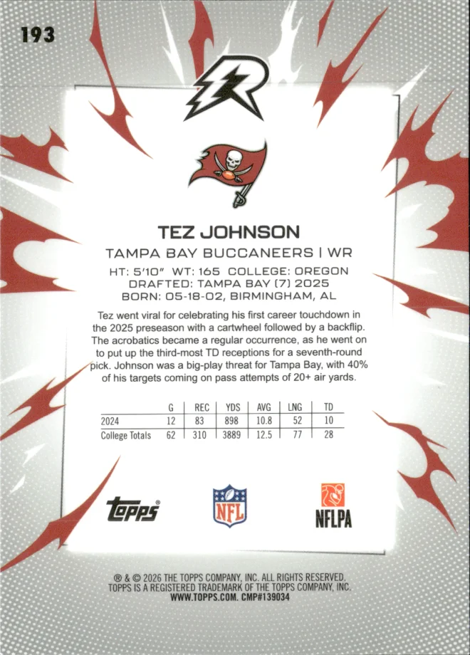 Tez Johnson card back