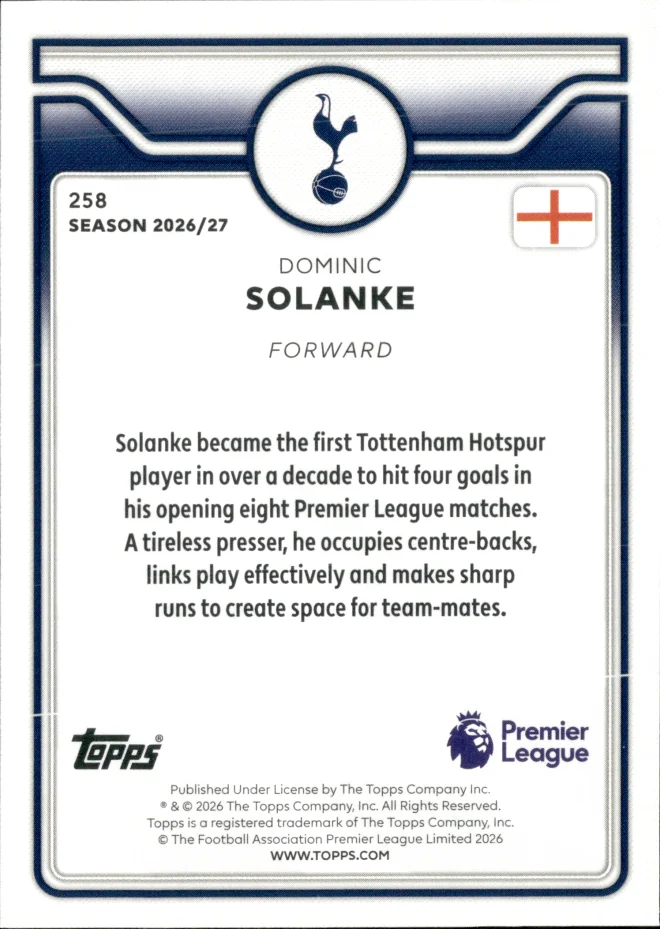 Dominic Solanke card back