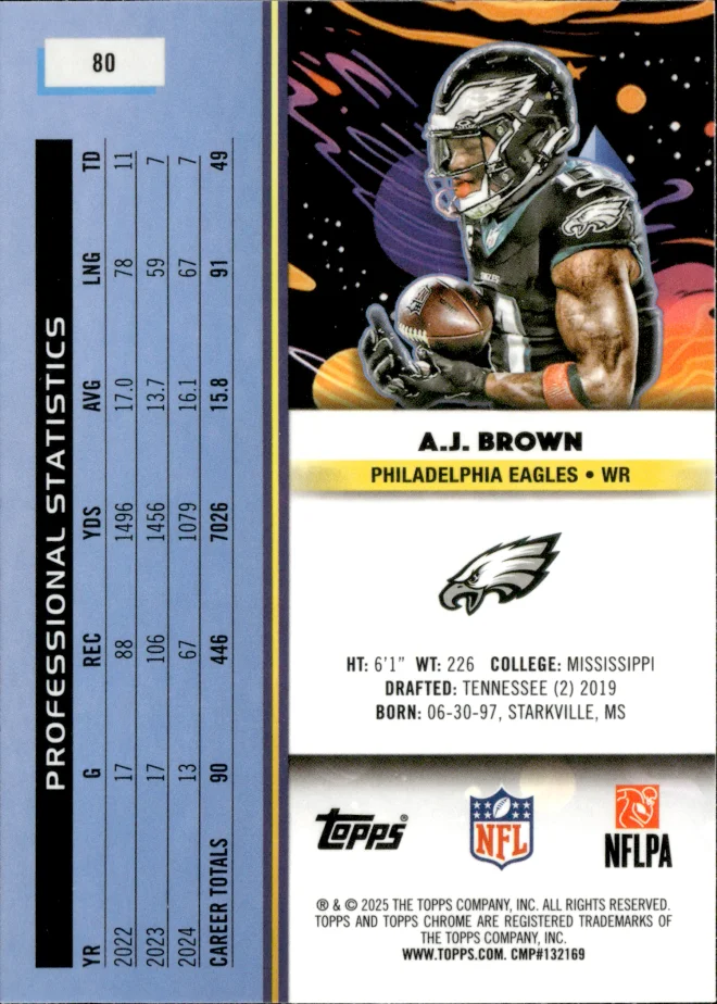 A.J. Brown card back