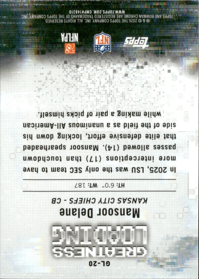 Mansoor Delane card back