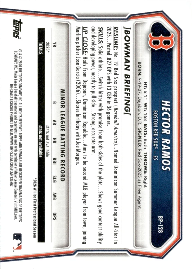 Hector Ramos card back