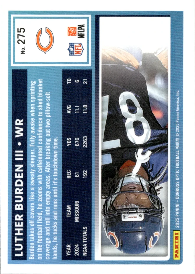 Luther Burden III card back