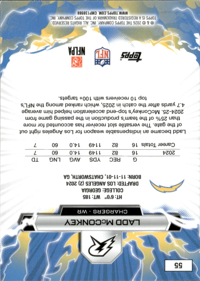 Ladd McConkey card back