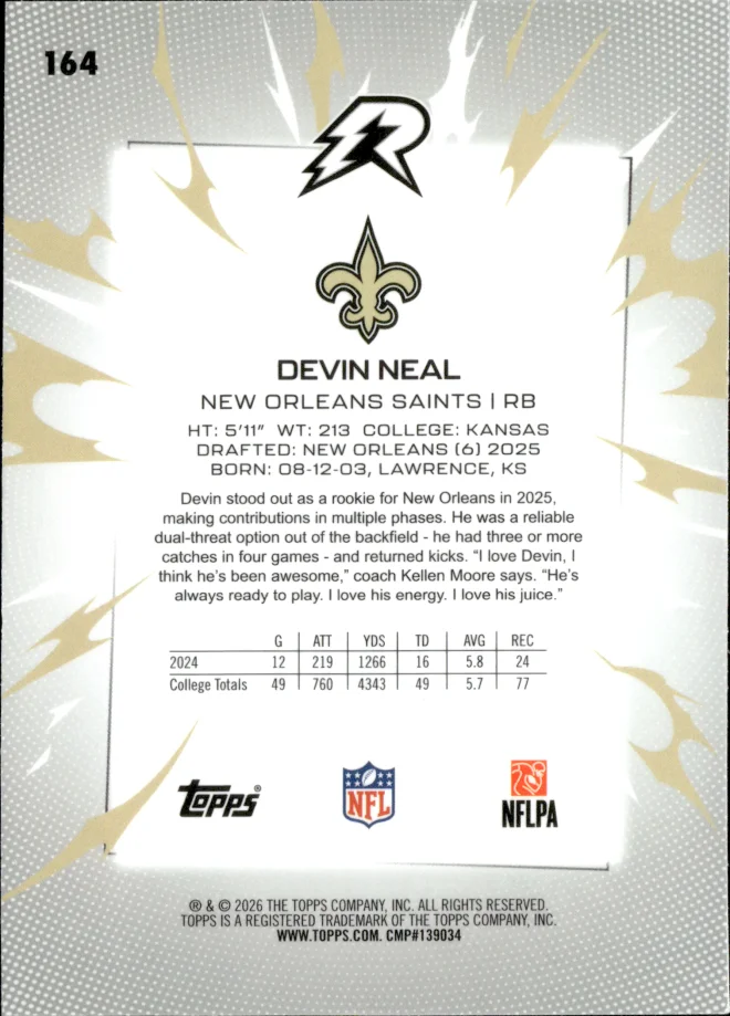 Devin Neal card back