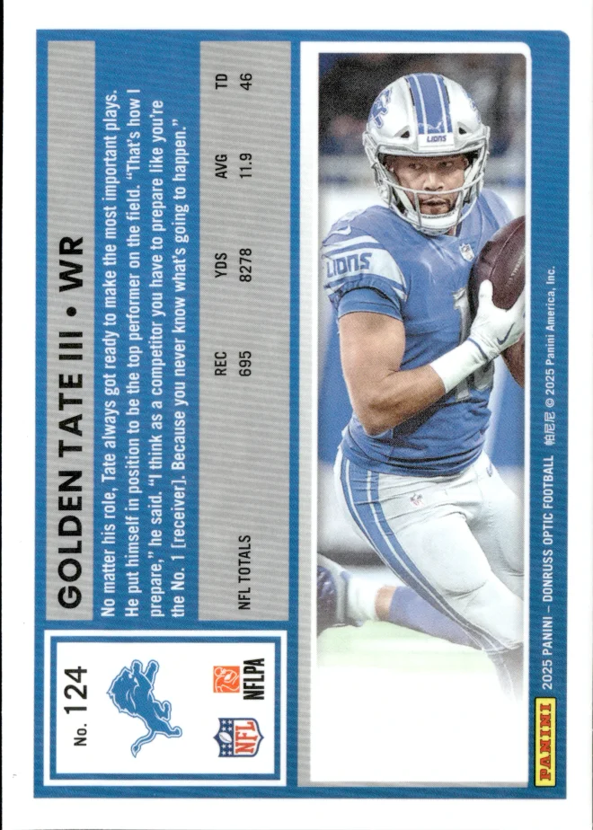 Golden Tate III card back