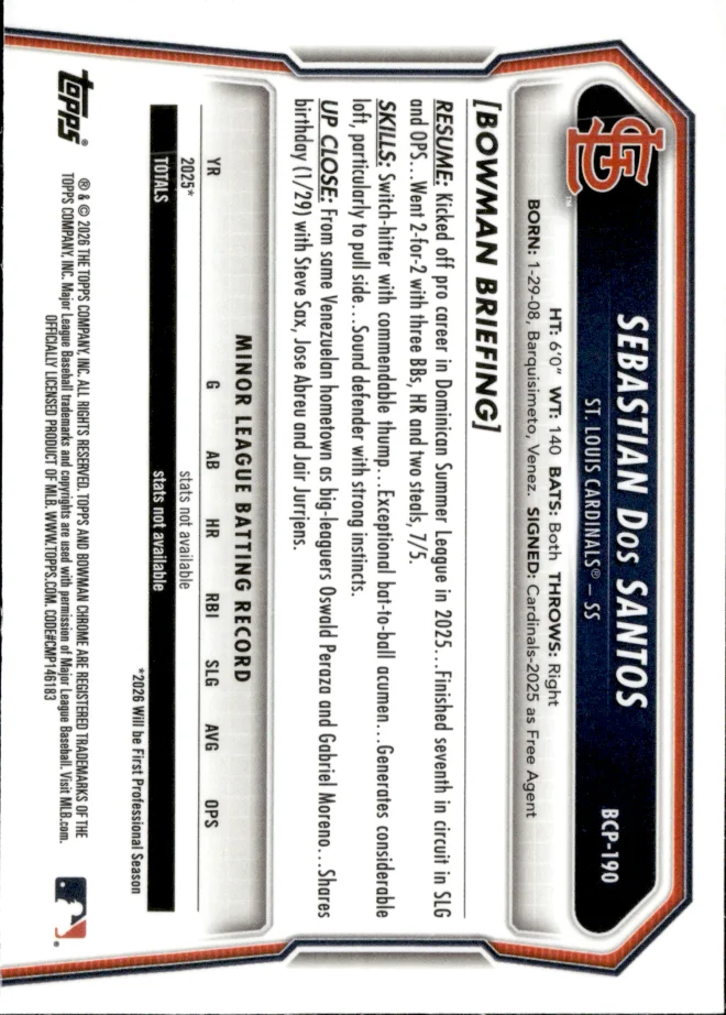 Sebastian Dos Santos card back