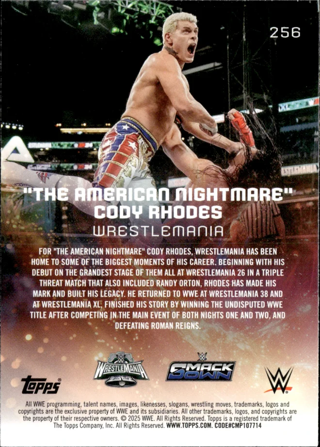 Cody Rhodes card back