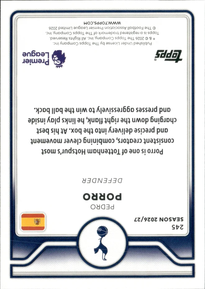 Pedro Porro card back