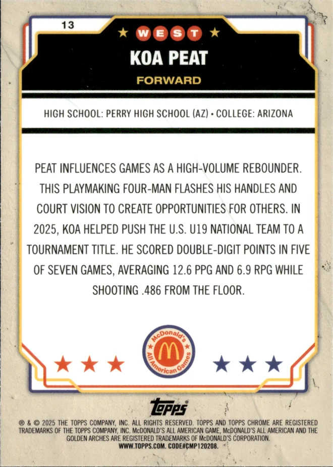 Koa Peat card back