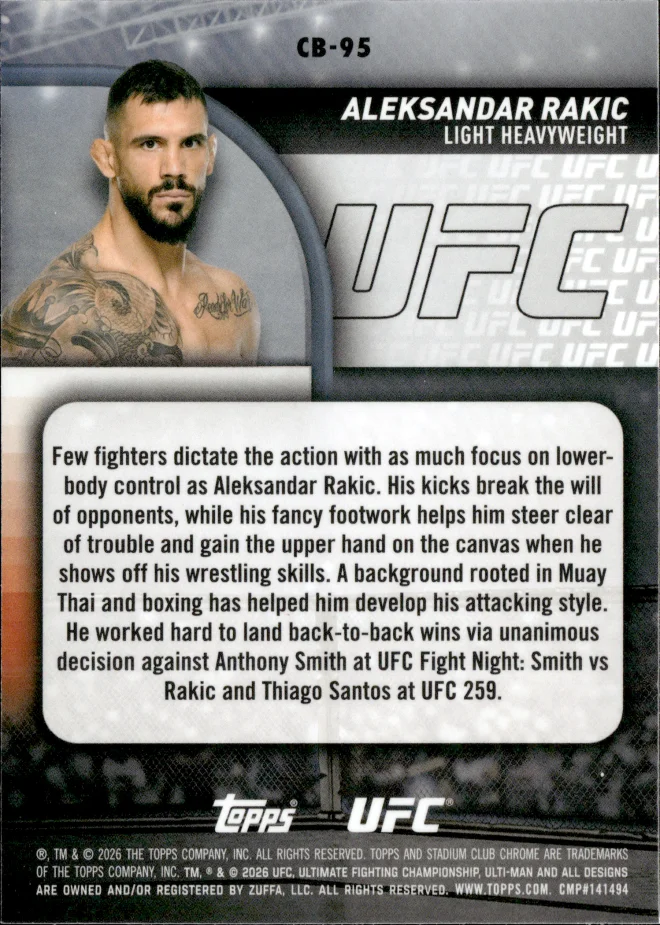 Aleksandar Rakic card back