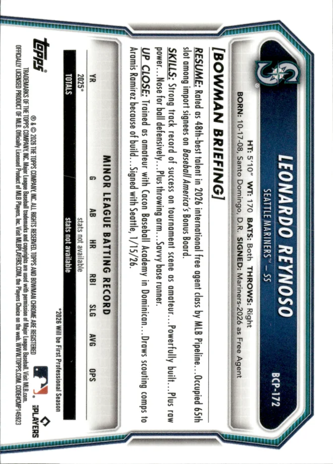 Leonardo Reynoso card back
