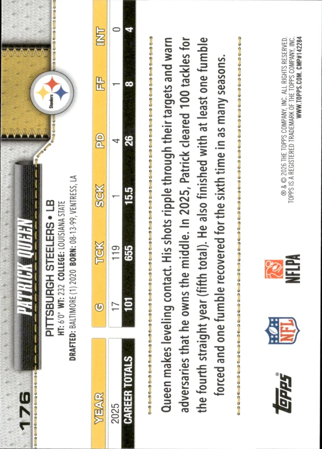 Patrick Queen card back