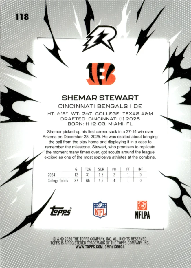 Shemar Stewart card back