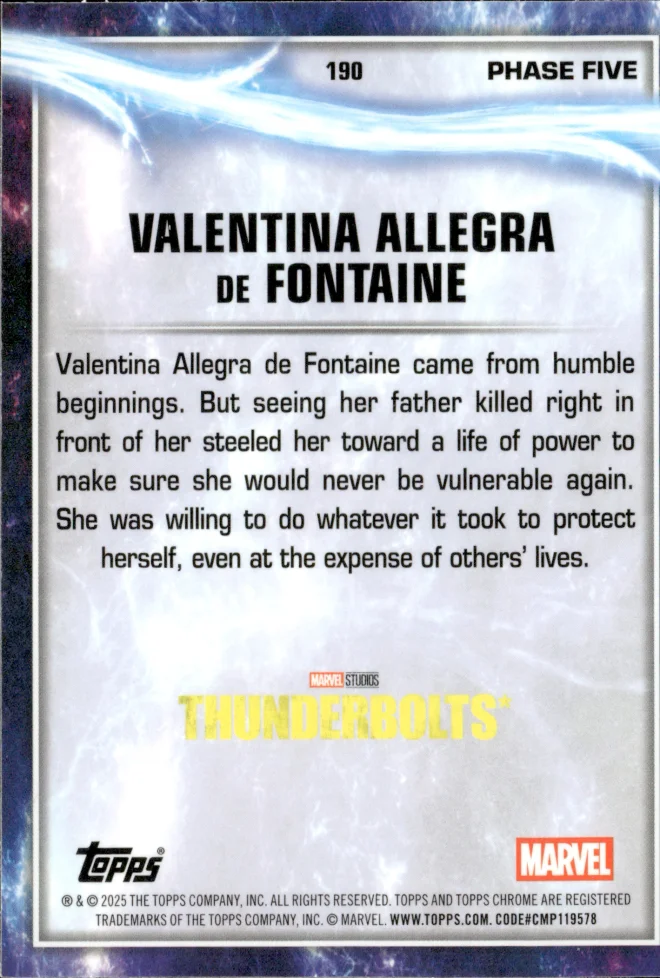 Valentina Allegra de Fontaine card back