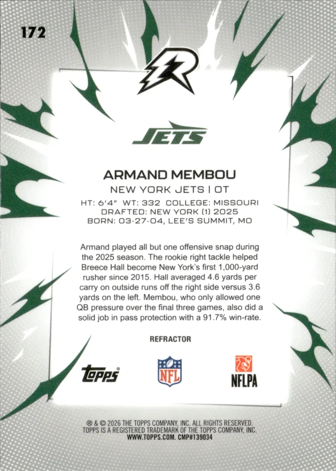 Armand Membou card back