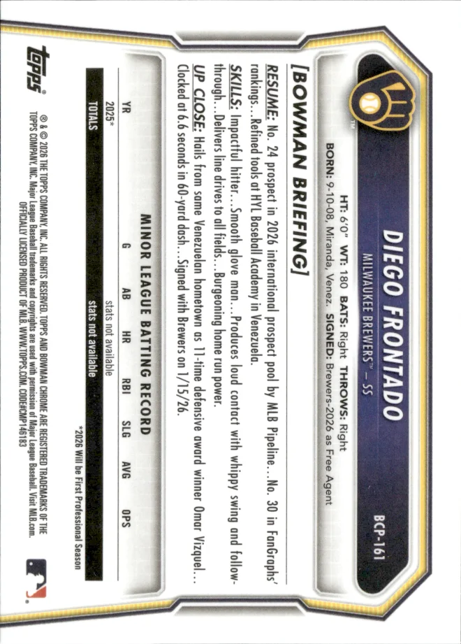 Diego Frontado card back
