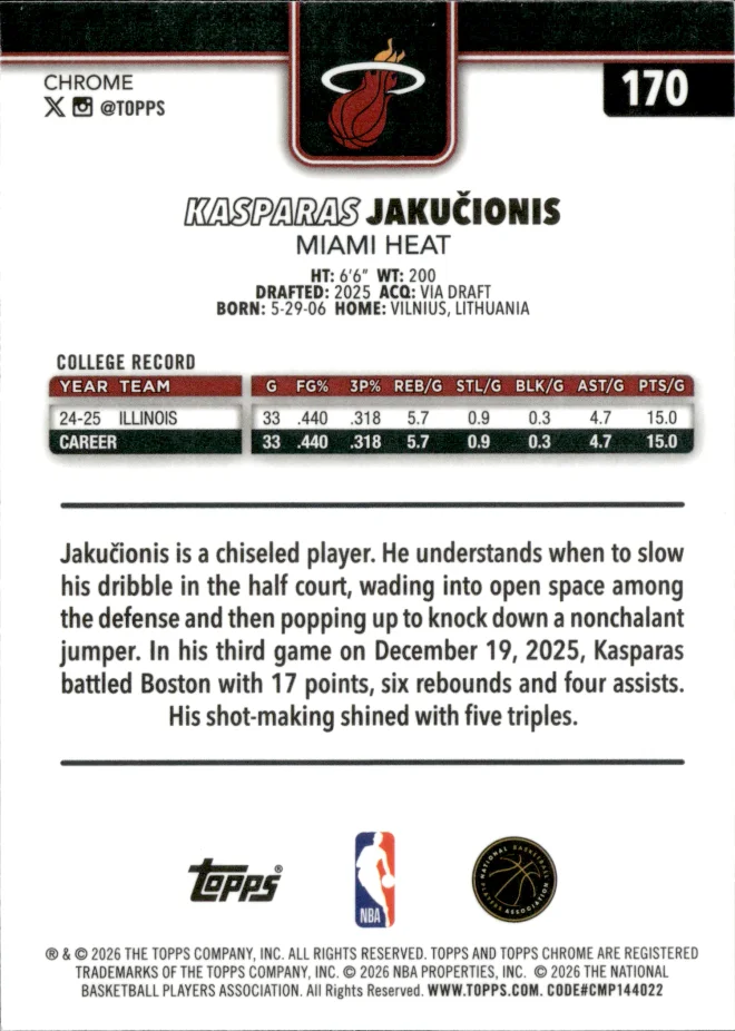Kasparas Jakučionis card back